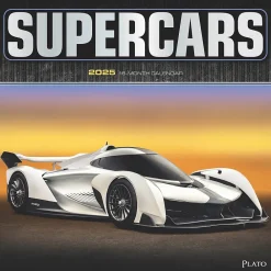 2025 Calendars|Plato 2025 Supercars 12" x 12" Monthly Wall Calendar (9781975480776)