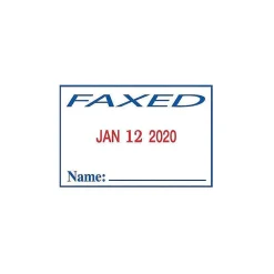 Stamps & Stamp Pads|2000 Plus 2360 Dater, ENTERED, PAID, FAXED, RECEIVED, Blue and Red Ink (011035)