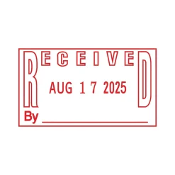 Stamps & Stamp Pads|2000 Plus Easy Select Dater, RECEIVED, Red Ink (011092)