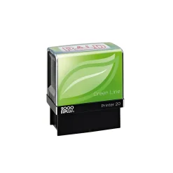 Stamps & Stamp Pads|2000 Plus Green Line Pre-Inked Stamp, PAID, Red Ink (098370)