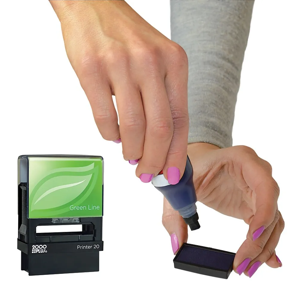 Stamps & Stamp Pads|2000 Plus Green Line Self-inking Stamp, "CONFIDENTIAL", Blue Ink (098374)