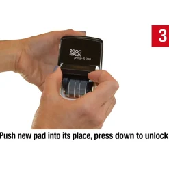 Stamps & Stamp Pads|2000 Plus 4-in-1 Date Stamp, Blue and Red Ink (011098)