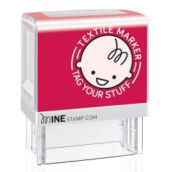 Stamps & Stamp Pads|2000 Plus ® MINE stamp "Textile & Possession" Customizable Stamp Kit, Black Ink (039605)