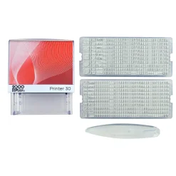Stamps & Stamp Pads|2000 Plus Printer 30 Pre-Inked Stamp Set, Letters/Numbers, Black Ink (031557)