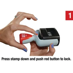 Stamps & Stamp Pads|2000 Plus S-360 Self-Inking RECEIVED Rectangle Stamp, Blue/Red Ink (011034)
