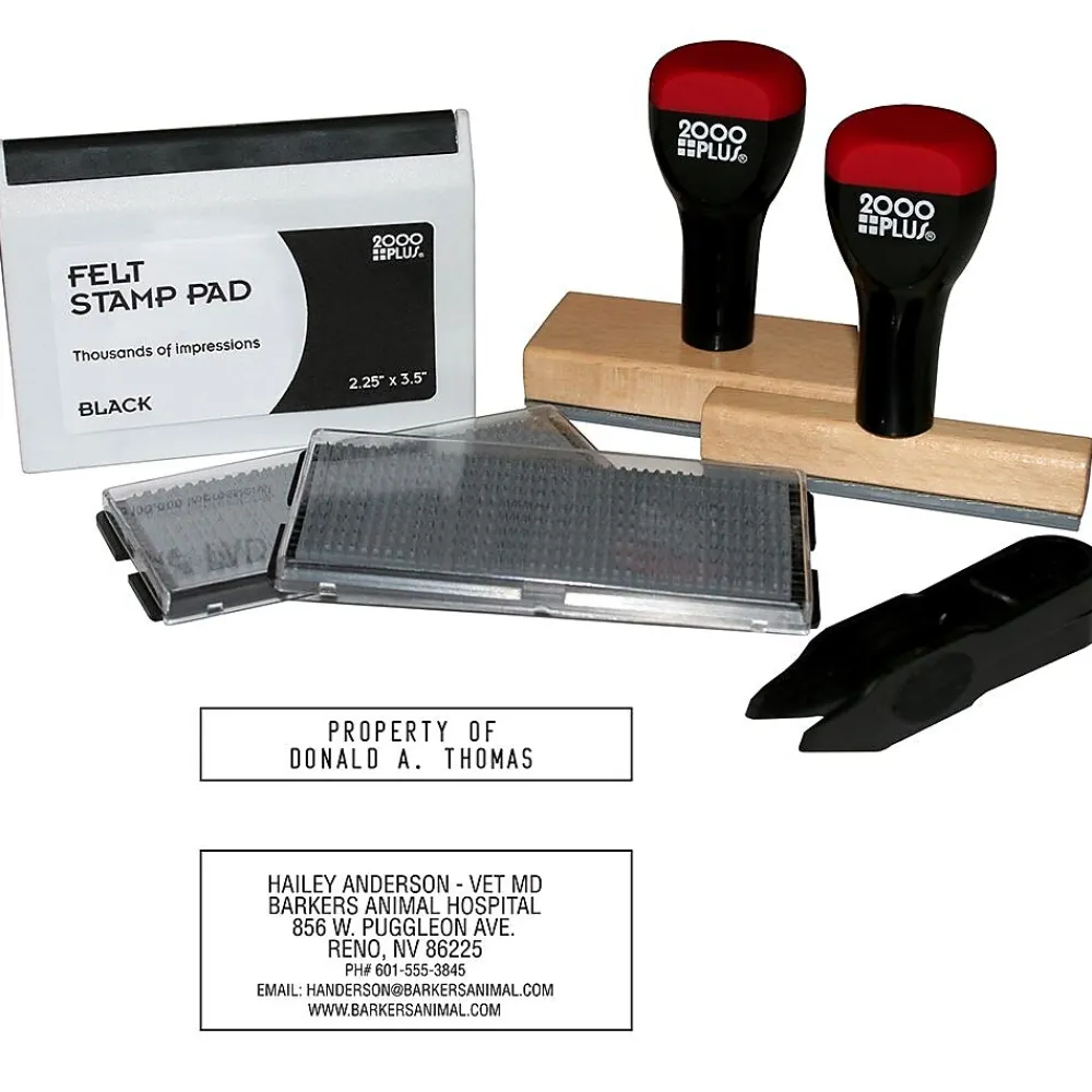 Stamps & Stamp Pads|2000 Plus Stamp Set, Custom, Black Ink (030968)