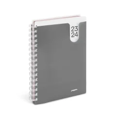 Academic Planners|Poppin 2023-2024 6" x 8.5" Academic Weekly & Monthly Planner, Dark Gray (109414)