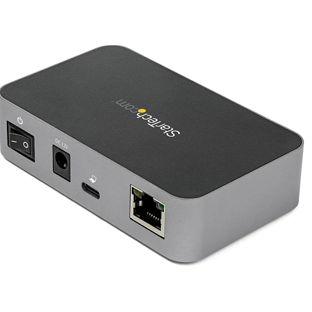 StarTech 3 Port USB C 3.1 Gen 2 Hub with Ethernet Adapter - 10Gbps USB Type C to 2x USB-A 1x USB-C - Powered Hub w/ Fast Charging