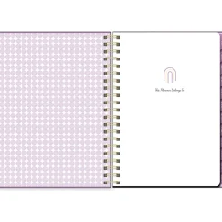 Academic Planners|Southworth 2024-2025 Plum Geo 7" x 9.25" Academic Year Weekly & Monthly Planner, Hardsided Cover, Purple/White (91489)
