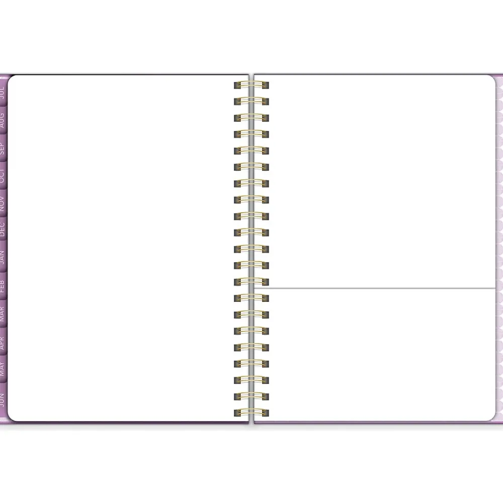 Academic Planners|Southworth 2024-2025 Plum Geo 7" x 9.25" Academic Year Weekly & Monthly Planner, Hardsided Cover, Purple/White (91489)