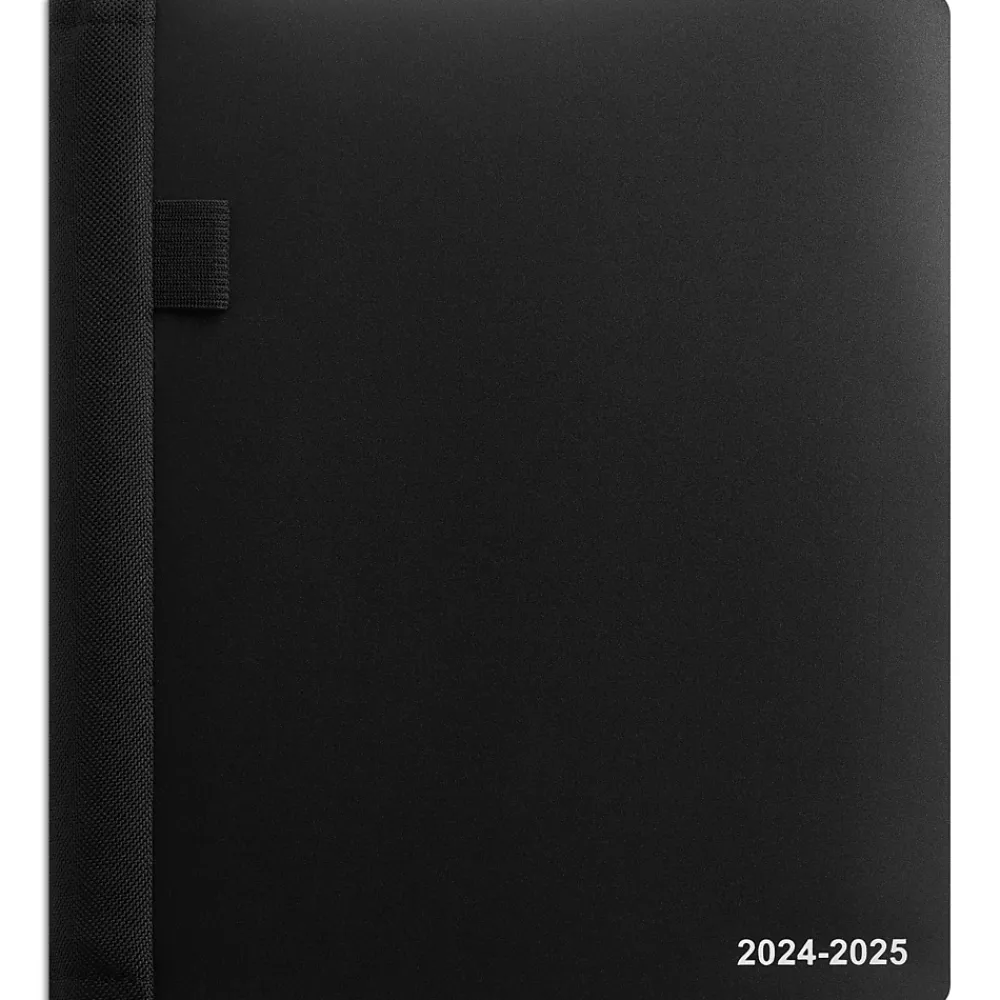 Academic Planners|Staples 2024-2025 7" x 9" Academic Weekly & Monthly Appointment Book, Plastic Cover, Black (ST25497-23)
