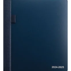 Academic Planners|Staples 2024-2025 7" x 9" Academic Weekly & Monthly Appointment Book, Plastic Cover, Navy (ST60360-23)