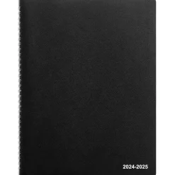 2025 Planners|Staples 2024-2025 8" x 11" Academic Weekly & Monthly Appointment Book, Faux Leather Cover, Black (ST60363-23)