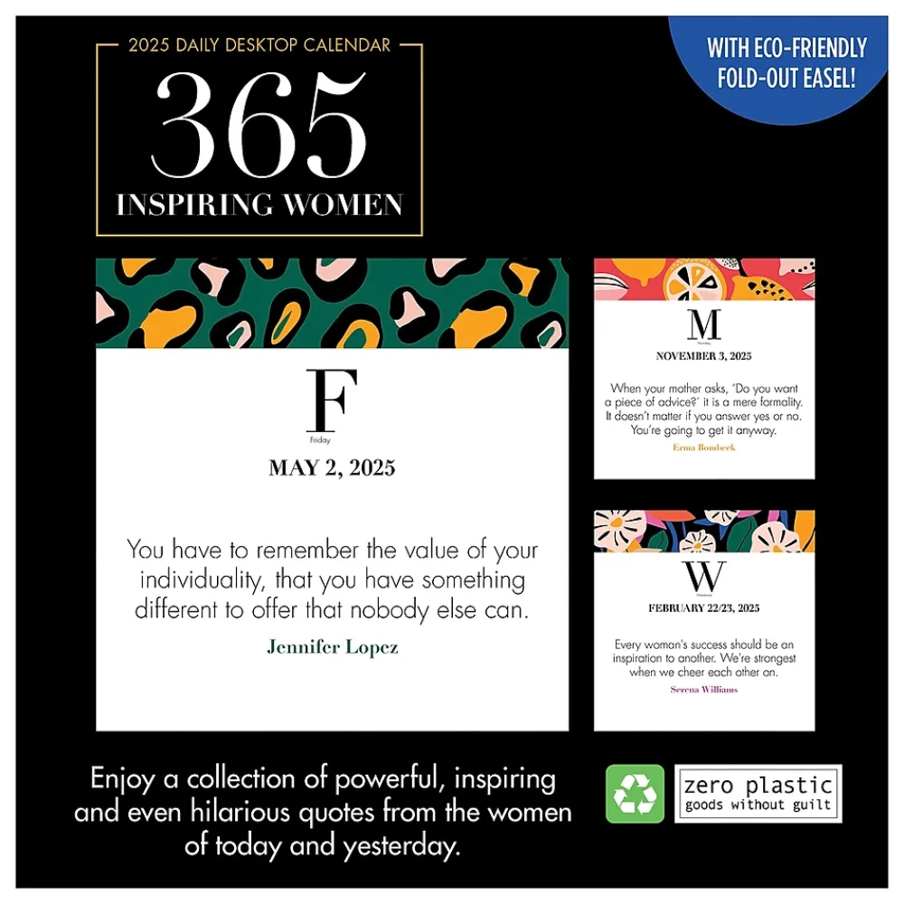 2025 Calendars|TF Publishing 2025 5.25" x 5.25" 365 Inspiring Women Daily Desktop Calendar (25-3060X)