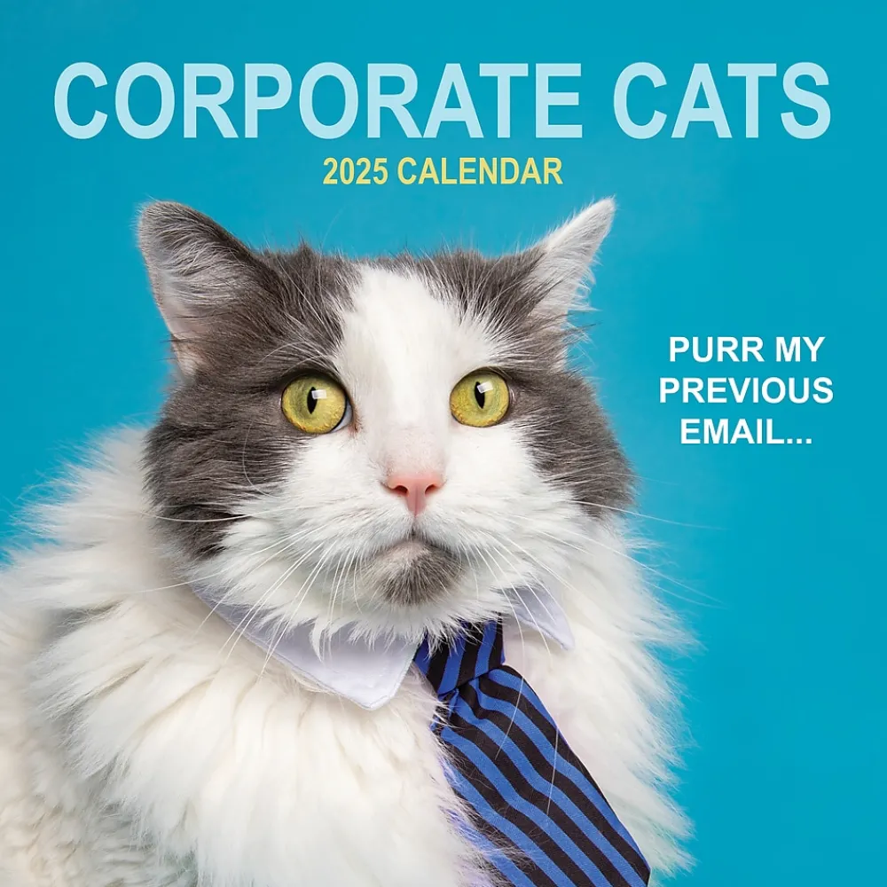 2025 Calendars|TF Publishing 2025 12" x 12" Corporate Cats Wall Calendar (25-1005)