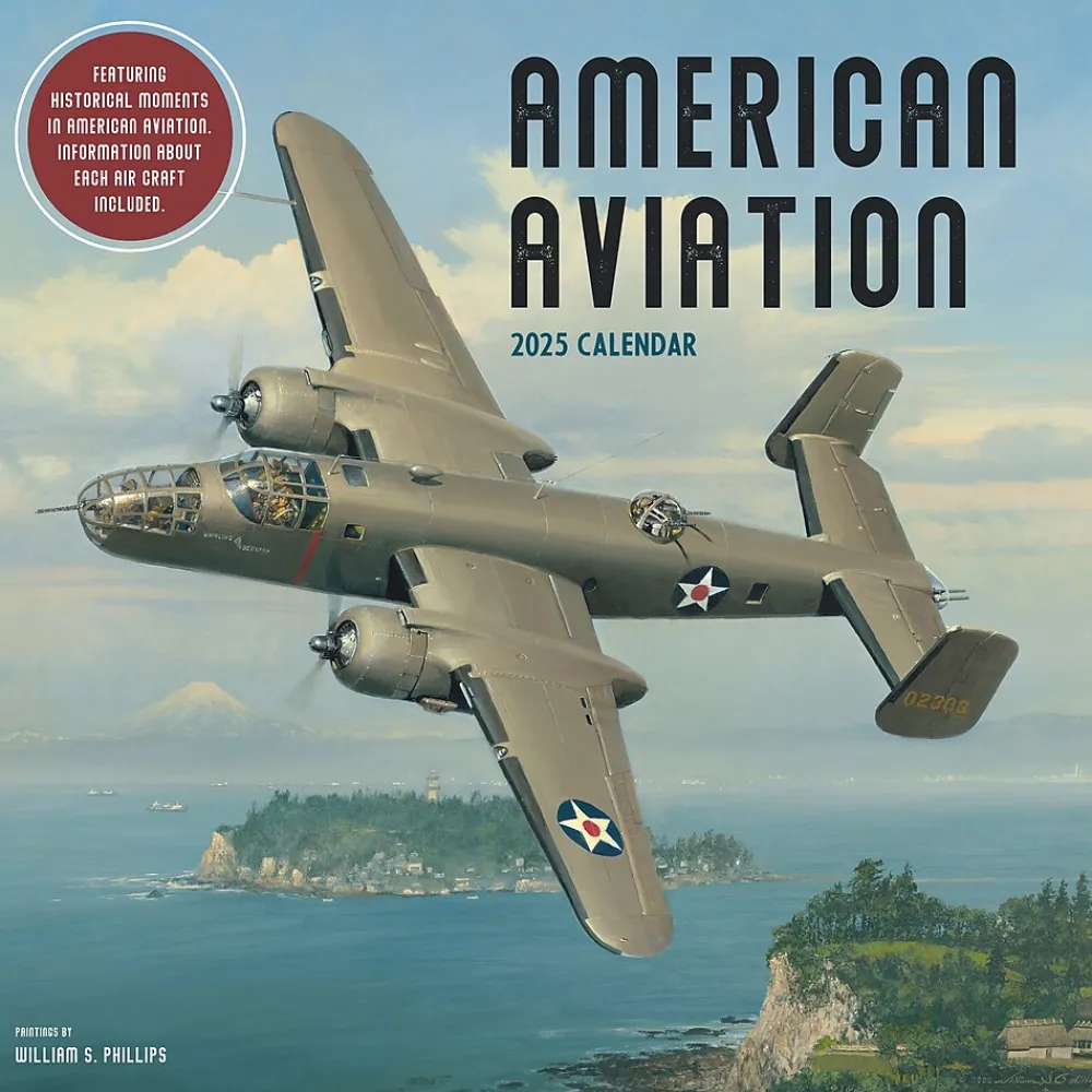 2025 Calendars|TF Publishing 2025 American Aviation 12" x 12" Monthly Wall Calendar (25-1116)