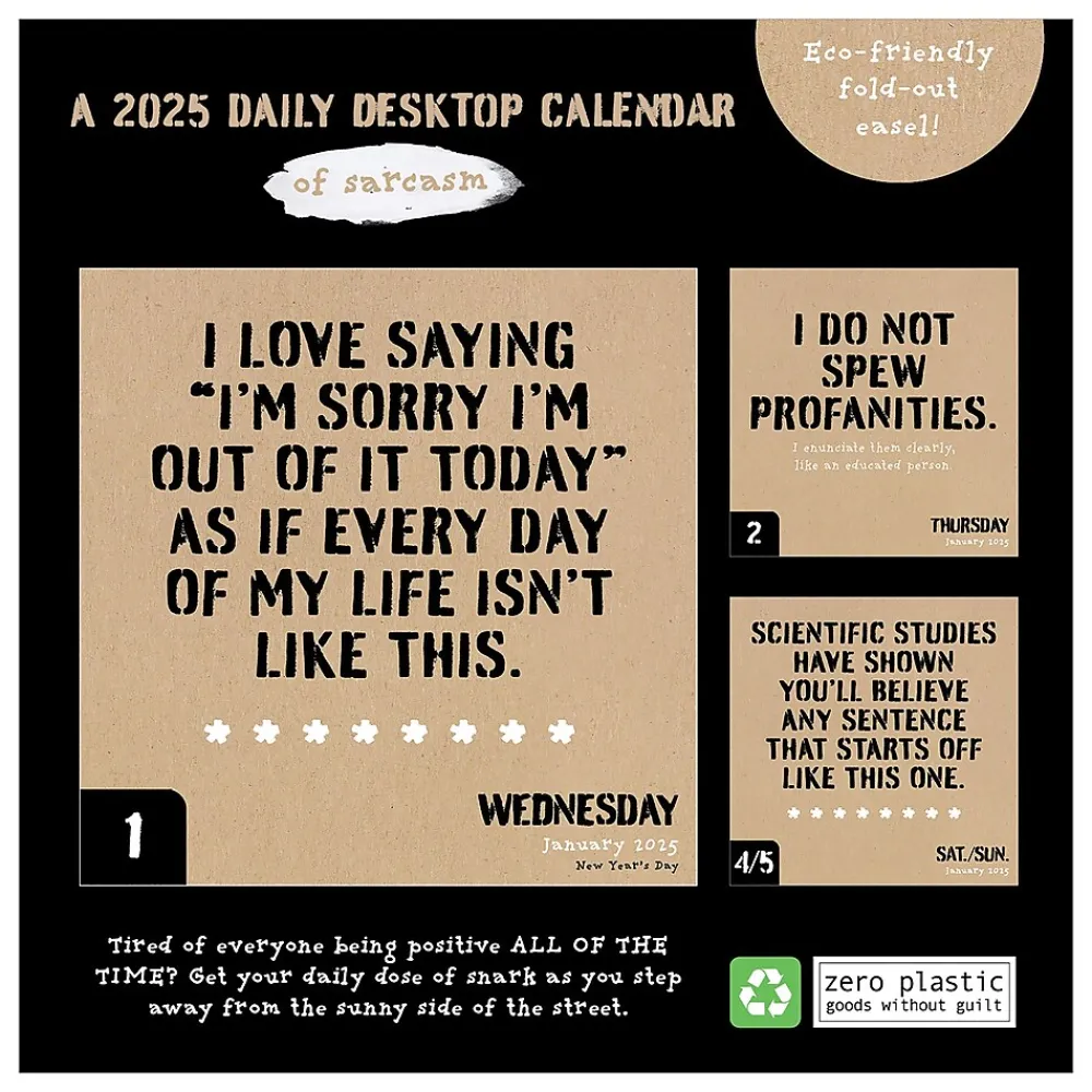 2025 Calendars|TF Publishing 2025 Anti Affirmations 5.25" x 5.25" Day-to-Day Calendar (25-3000)