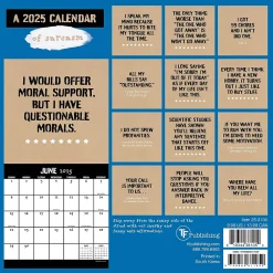 2025 Calendars|TF Publishing 2025 Anti-Affirmations & Sarcasm 7" x 7" Monthly Wall Calendar (25-2100)