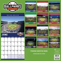 2025 Calendars|TF Publishing 2025 Ballparks 12" x 12" Monthly Wall Calendar (25-1051)