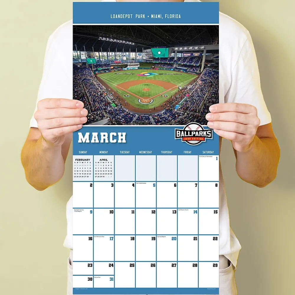 2025 Calendars|TF Publishing 2025 Ballparks 12" x 12" Monthly Wall Calendar (25-1051)
