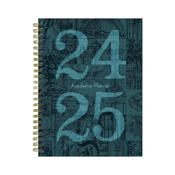 Academic Planners|TF Publishing 2024-2025 Bibliophile Series Mineral Fleur-De-Lis 6" x 8" Academic Weekly & Monthly Planner, Paperboard Cover