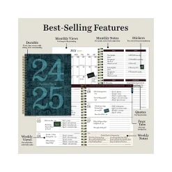 Academic Planners|TF Publishing 2024-2025 Bibliophile Series Mineral Fleur-De-Lis 6