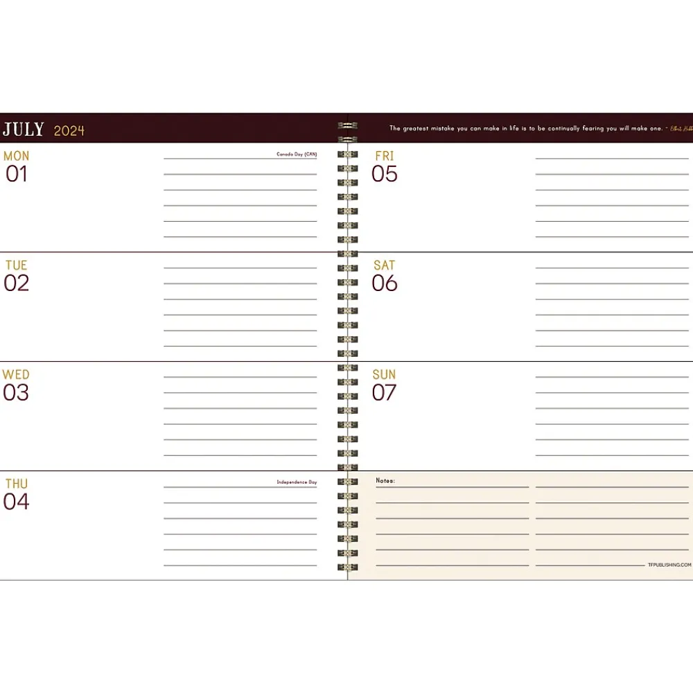 Academic Planners|TF Publishing 2024-2025 Bibliophile Series English Garden 8.5" x 11" Academic Weekly & Monthly Planner, Paperboard Cover