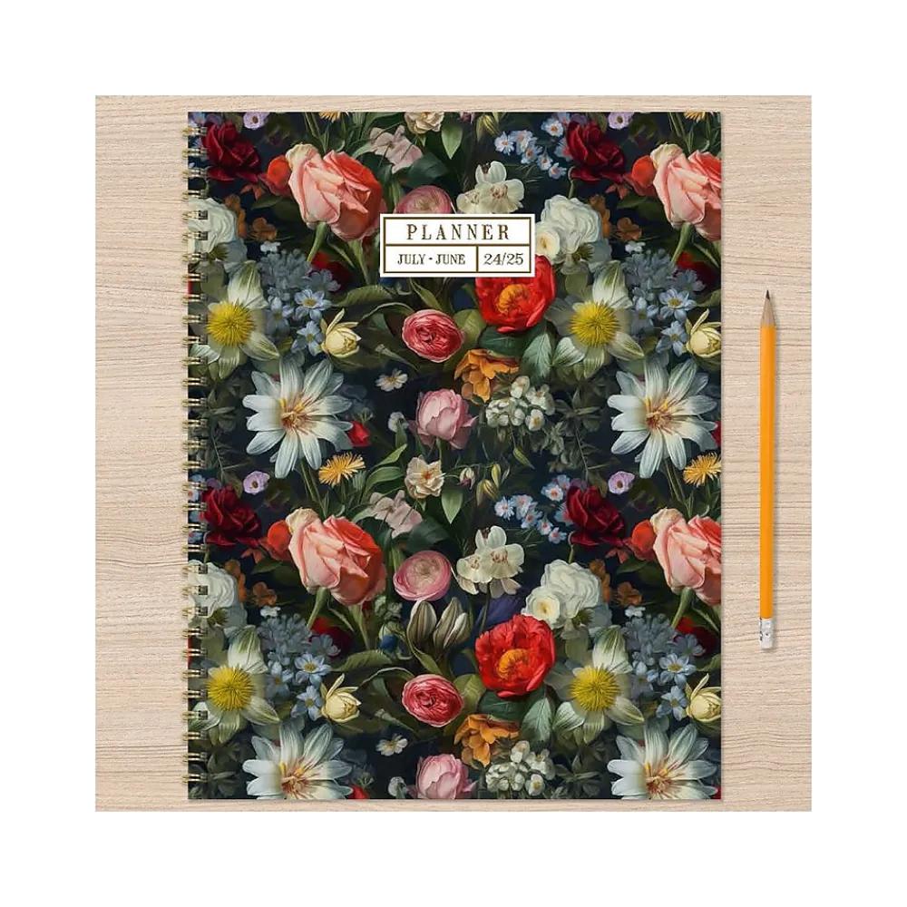 Academic Planners|TF Publishing 2024-2025 Bibliophile Series English Garden 8.5" x 11" Academic Weekly & Monthly Planner, Paperboard Cover