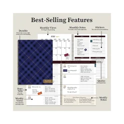 Academic Planners|TF Publishing 2024-2025 Bibliophile Series Royal Tartan 9