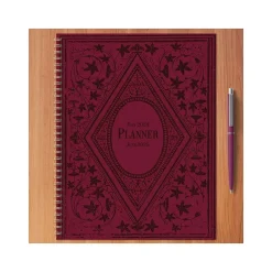 Academic Planners|TF Publishing 2024-2025 Bibliophile Series Merlot 8.5