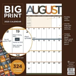 2025 Calendars|TF Publishing 2025 Big Print 12" x 12" Monthly Wall Calendar (25-1104)