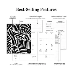 Academic Planners|TF Publishing 2024-2025 Black Leaves 9