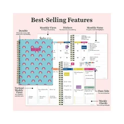 Academic Planners|TF Publishing 2024-2025 Cali Girl Collection Blue Sky Rainbows 6