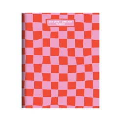 Academic Planners|TF Publishing 2024-2025 Check Pink and Red 6.5" x 8" Academic Monthly Planner, Paperboard Cover (AY25-4202)