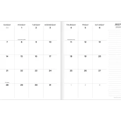 Academic Planners|TF Publishing 2024-2025 Check Pink and Red 6.5" x 8" Academic Monthly Planner, Paperboard Cover (AY25-4202)