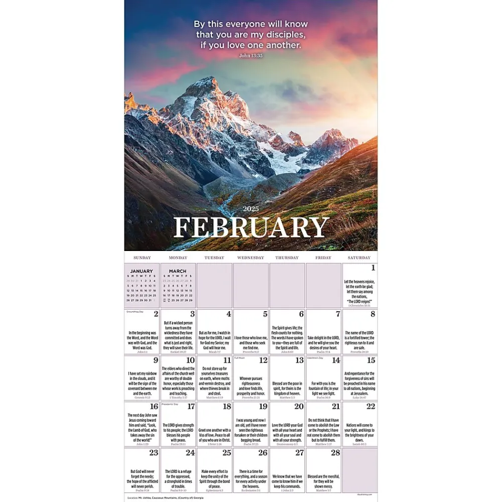 2025 Calendars|TF Publishing 2025 Daily Verse 12" x 12" Monthly Wall Calendar (25-1007)