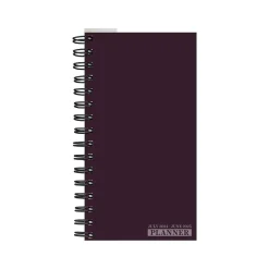 Academic Planners|TF Publishing 2024-2025 Dark As Night 3.5" x 6.5" Academic Weekly & Monthly Planner, Paperboard Cover, Purple (AY25-7502)