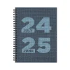 Academic Planners|TF Publishing 2024-2025 Elements Series Denim 6" x 8" Academic Weekly & Monthly Planner, Paperboard Cover, Blue (AY25-9202)