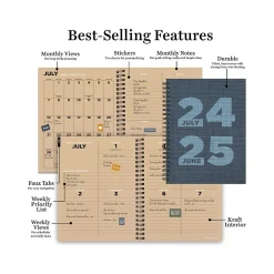 Academic Planners|TF Publishing 2024-2025 Elements Series Denim 6