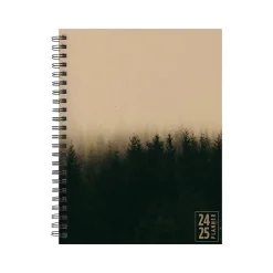 Academic Planners|TF Publishing 2024-2025 Elements Series Ombre Woods 6" x 8" Academic Weekly & Monthly Planner, Paperboard Cover, Kraft/Black