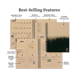 Academic Planners|TF Publishing 2024-2025 Elements Series Ombre Woods 6