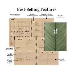 Academic Planners|TF Publishing 2024-2025 Elements Series Living Leaf 8.5