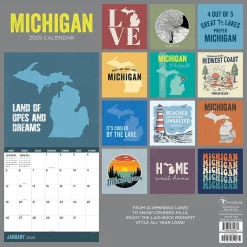 2025 Calendars|TF Publishing 2025 Home: Michigan 12" x 12" Monthly Wall Calendar (25-1130)
