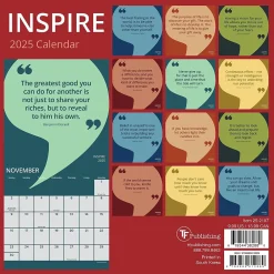 2025 Calendars|TF Publishing 2025 Inspire 7" x 7" Monthly Wall Calendar (25-2107)