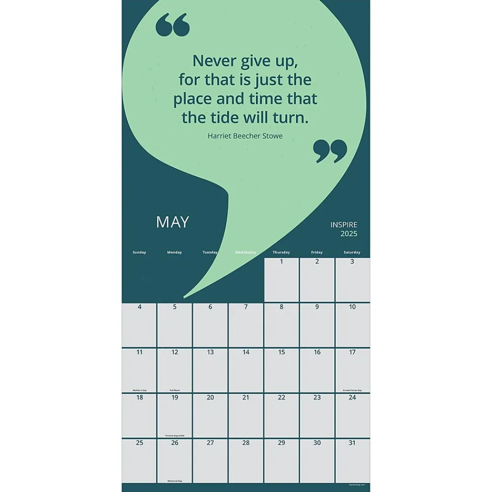 2025 Calendars|TF Publishing 2025 Inspire 12" x 12" Monthly Wall Calendar (25-1138)