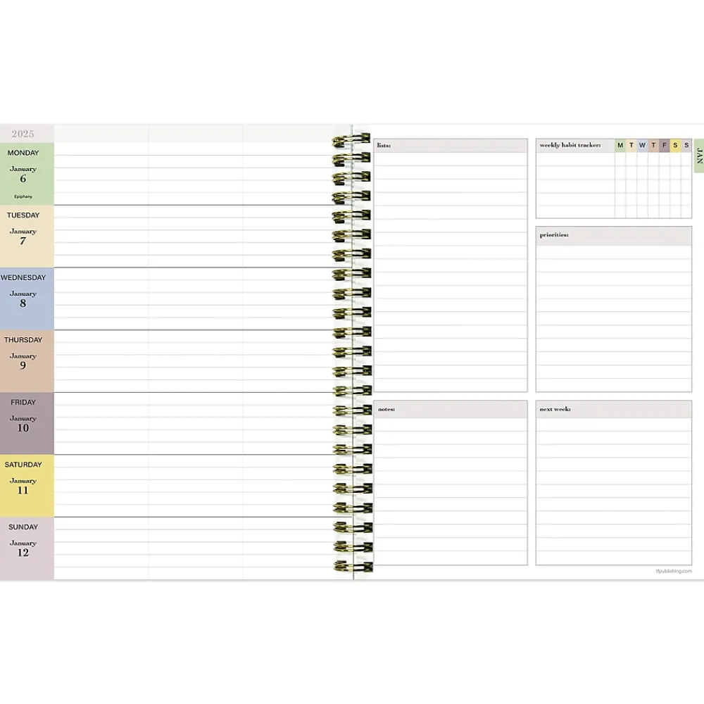 2025 Planners|TF Publishing 2025 Italian Sky 6.5" x 8" Weekly & Monthly Planner, Paperboard Cover, Multicolor (25-9206)