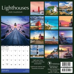 2025 Calendars|TF Publishing 2025 Lighthouses 7" x 7" Monthly Wall Calendar (25-2003)