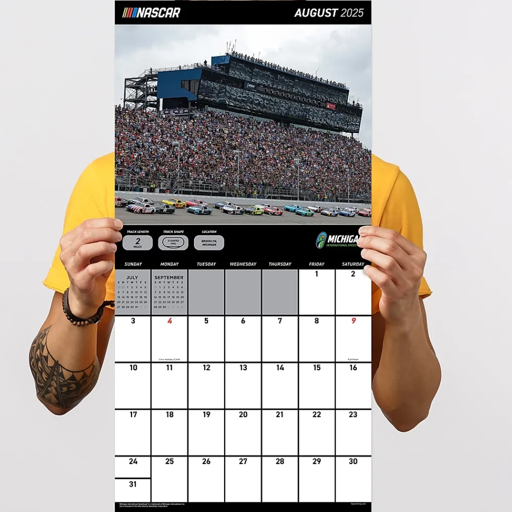 2025 Calendars|TF Publishing 2025 Nascar Tracks 12" x 12" Monthly Wall Calendar (25-1019)