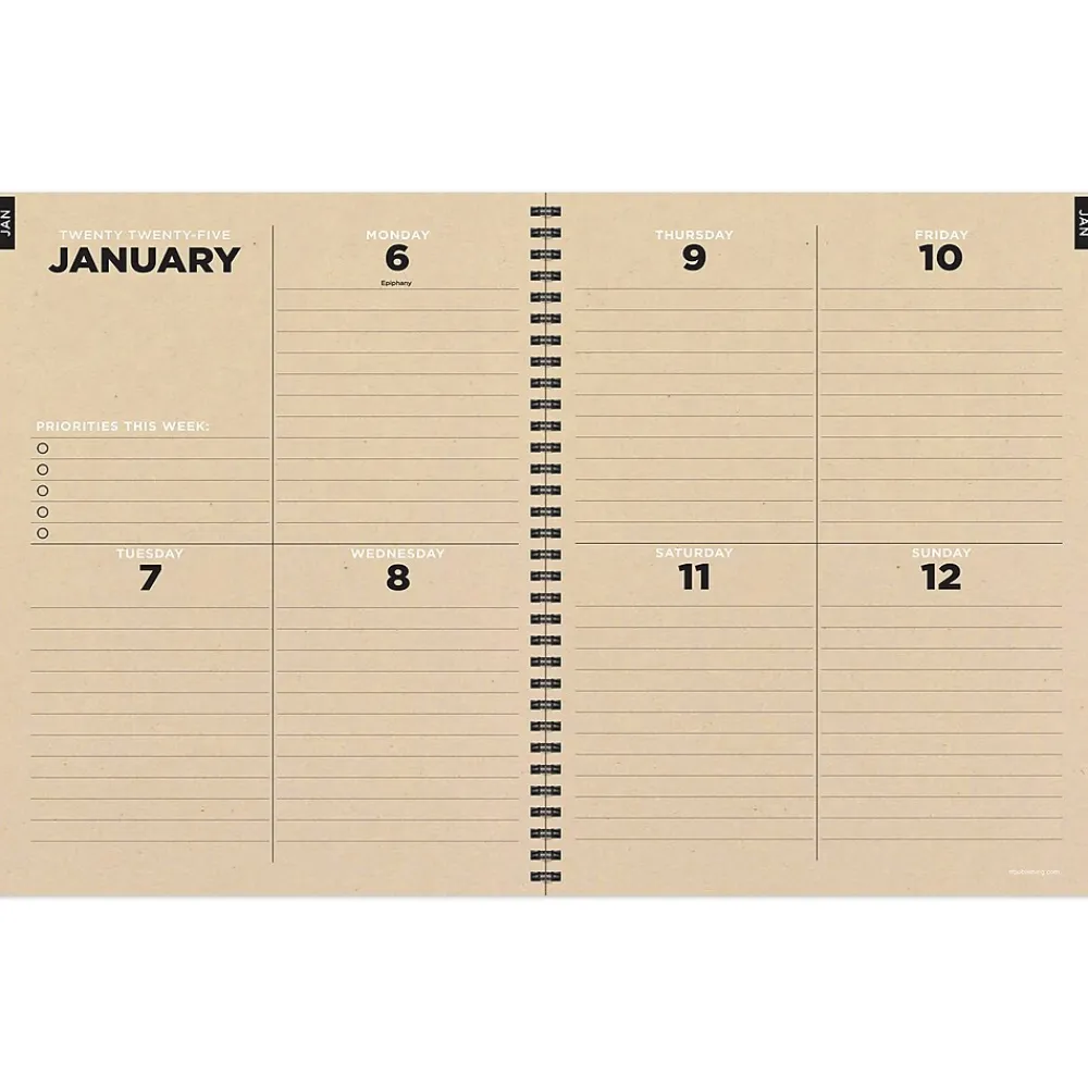 2025 Planners|TF Publishing 2025 Navy Grid Space 9" x 11" Weekly & Monthly Planner, Paperboard Cover, Multicolored (25-9704)