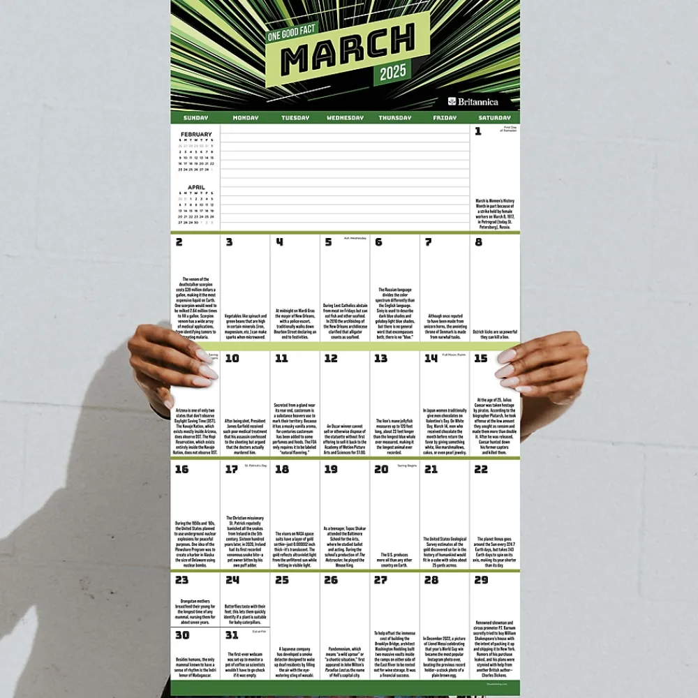 2025 Calendars|TF Publishing 2025 One Good Fact 12" x 12" Monthly Wall Calendar (25-1126)